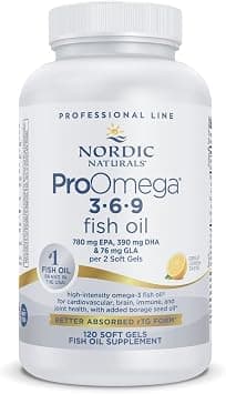 Nordic Naturals ProOmega 3-6-9, Lemon Flavor - 120 Soft Gels -1360 mg Omega-3 - EPA & DHA with Added GLA - Healthy Skin & Joints, Cognition, Positive Mood - Non-GMO - 60 Servings on Amazon.ae - Price Tracker
