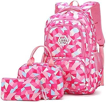 TAPIT 5PCS Girls School Backpacks Combo Set with Bear Pendant Back to School Supplies Cute Schoolbag, Lunch Bag, Pencil Case, Shoulder Bag, Travel Bag Gifts for Girls (Y01-Pink) on Amazon.ae - Price Tracker