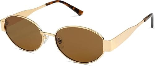 CREEK Retro Oval Sunglasses for Women & Men | Trendy Metal Sun Glasses Classic Shades | UV400 Protection on Amazon.ae - Price Tracker