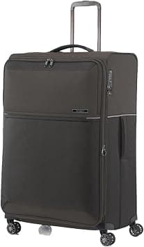 Samsonite 73H Suitcase Check-In Size 78 cm / 29 inch, 4 Spinner Wheels, 100% Nylon, Platin Grey|Soft Top|Front Pocket Compartment|TSA Combination Lock|Expandable - 10 Years International Warranty on Amazon.ae - Price Tracker