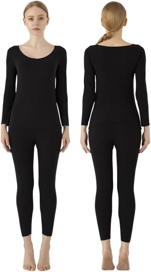 Women Thick Thermal Underwear Set Ladies Long Johns Thermal Set Fleece Lined Premium Soft Thermal Underwear Winter Base Layer Tops & Bottoms for Women Men on Amazon.ae - Price Tracker