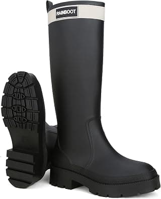 Rain Boots for Women, Anti-Slip Rubber Boots Waterproof Garden Muck Boots Durable Slip Resistant, Tall Water Shoes Comfort Fishing Boot Knee High Work على Amazon.ae - متتبع الأسعار