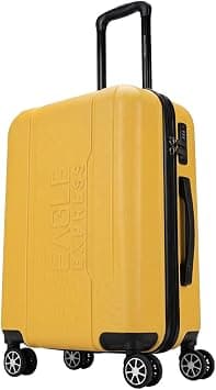 Patron ABS Hard Shell 20 Inch Cabin Suitcase Dark Yellow, Lightweight Carry On Trolley Bag with 360 Spinner Wheels, Secure Lock and 2 Year Warranty on Amazon - Best Deal Finder