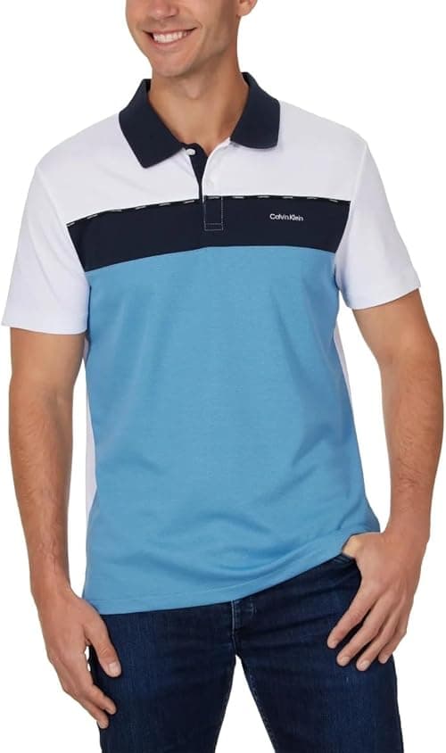 Calvin Klein Men’s Classic Fit Polo 2-Button Placket on Amazon.ae - Price Tracker