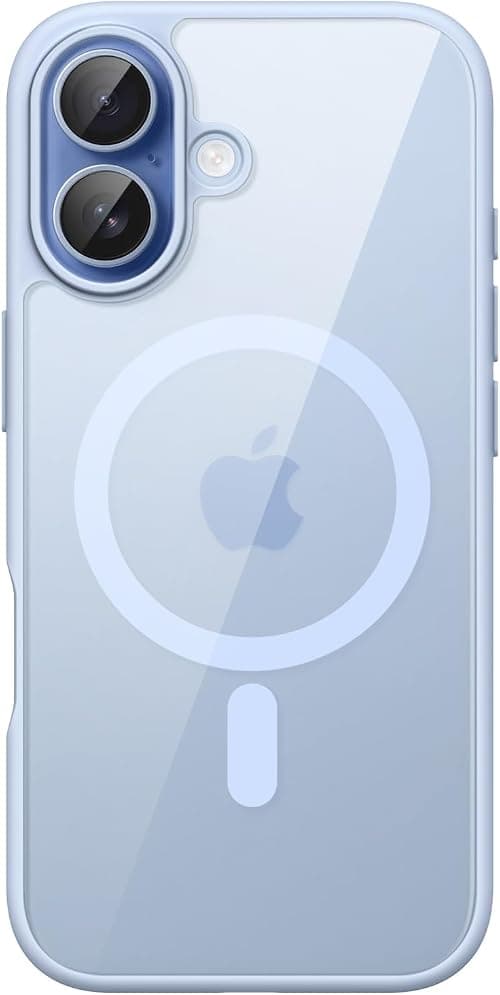 JETech Magnetic Case for iPhone 17 6.3-Inch Compatible with MagSafe, Shockproof Phone Bumper Cover, Solid Color Matte TPU Frame, Anti-Scratch Clear Back (Mist Blue) on Amazon - Best Deal Finder