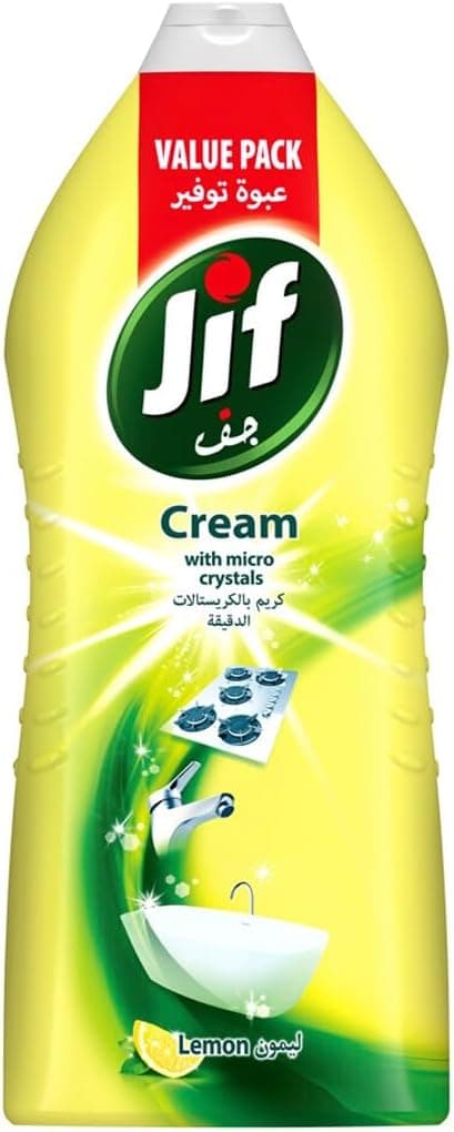 Jif Cream Cleaner Value Pack, Lemon, eliminates grease, burnt food & limescale stains, 1.5L on Amazon.ae - Price Tracker