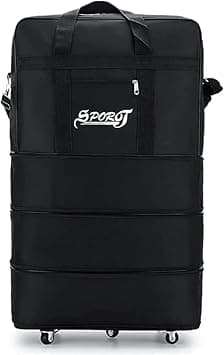 Expandable Extra Large Travel Oxford Duffel bag, Duffle bag, or kit bag with Wheels Waterproof Lightweight Traveling Foldable Suitcase Black Central Hardside Expandable Luggage With Spinner Wheels on Amazon.ae - Price Tracker