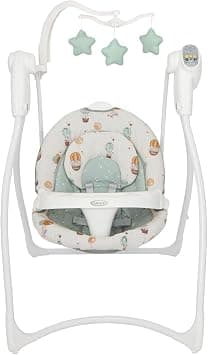 Graco Lovin' Hug Swing with 6 Swing speeds, Music, 4 Recline Positions and Folds up for Storage. Suitable from Birth to Approx. 6 Months (0-9kgs), Up & Away Fashion on Amazon.ae - Price Tracker