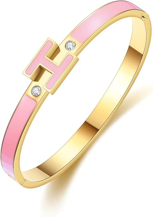 Gold Bracelets for Women,H Bracelet,Bangle Bracelets for Women,Dainty Bracelet Jewelry Easter Christmas Mothers Day Gifts for Women on Amazon - Best Deal Finder