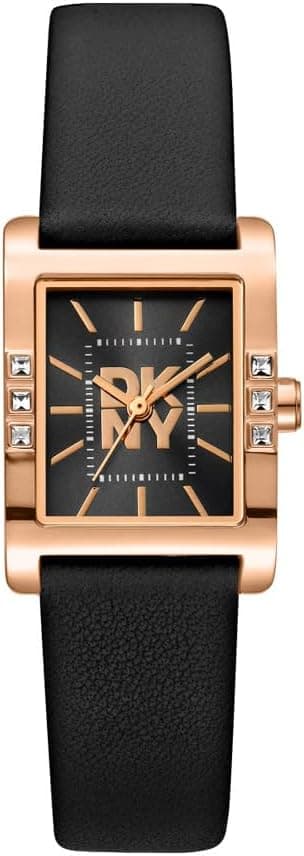 DKNY Logo Rectangular Shape Wrist Watch for Women, 22 mm x 29.5 mm Size, Black/Gold on Amazon.ae - Price Tracker