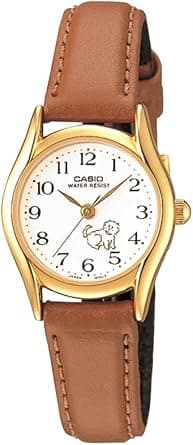 Casio Womens Quartz Watch, Analog Display and Leather Strap on Amazon.ae - Price Tracker