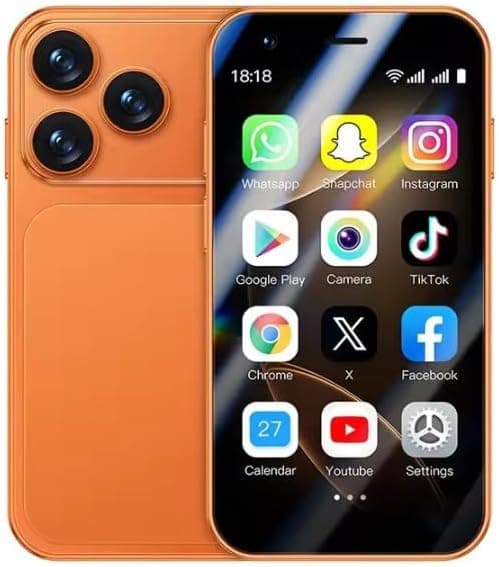 DAS XS17 Mini Android Smartphone, 3.0 Inch Display, Android 8.1 OS, 2GB RAM, 512MB Storage, Dual Standby Camera, 3G Network, Compact Mobile Phone for Kids and Seniors - Orange on Amazon.ae - Price Tracker