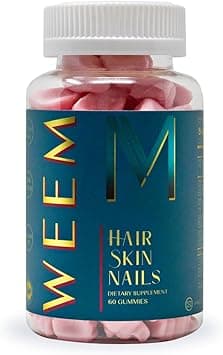 WEEM Biotin Gummies for Hair, Skin and Nails - Vegan Vitamins for Men & Women, Supports Faster Hair Growth and Stronger Nails - Extra Strength 10,000mcg على Amazon.ae - متتبع الأسعار