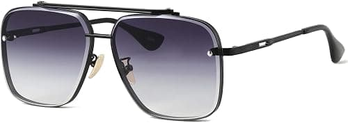 Gtand Fashion Oversized Square Aviator Gradient Sunglasses For Men Women Vintage Metal Sun Glasses 63mm on Amazon - Best Deal Finder