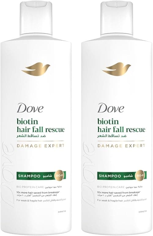 DOVE Shampoo, Hair Fall Rescue, 10x more hair saved from breakage*, 2 x 400ml on Amazon.ae - Price Tracker