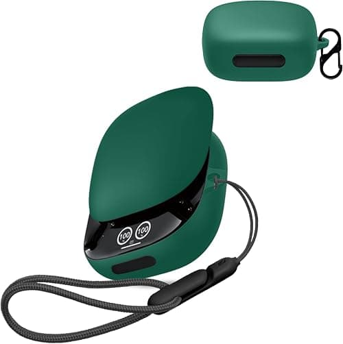For Soundcore Liberty 4 Pro by Anker Case Cover,NOUKAJU Wireless earphone silicone protective case(with Carabiner+Lanyard)Drop-proof,scratch-proof,shock-proof,Reserved charging port,dust-proof(Green) على Amazon.ae - متتبع الأسعار