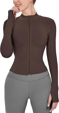 Locachy Women's Lightweight Stretchy Workout Full Zip Running Track Jacket with Thumb Holes - Amazon.sa Price Tracker