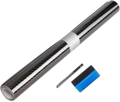 LZLRUN 5D Carbon Fiber Vinyl Wrap - Outdoor Rated for Automotive Use - 12" x 60" Including 3M Squeegee and Black Felt Applicator على Amazon.ae - متتبع الأسعار