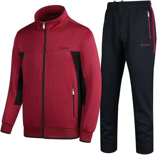 Men's Casual Athletic Tracksuit Long Sleeve Sweatsuit Set Full Zip Running Jacket and Pants 2 Piece Outfits on Amazon.ae - Price Tracker