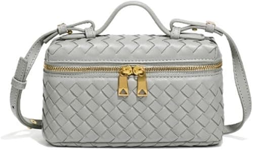 Trendy Woven Crossbody Purse Square Box Bags Women Shoulder Bag Cute Satchels Mini PU Leather Top-Handle Tote Handbag on Amazon.ae - Price Tracker