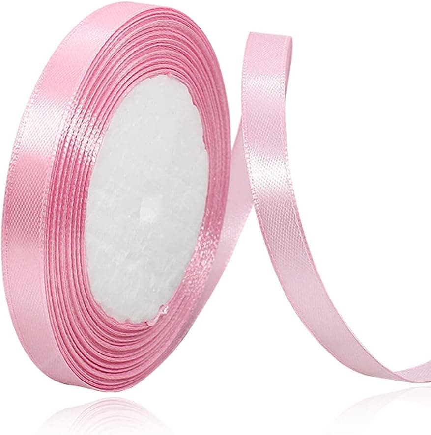 Share the love 12mm Satin Ribbon - 25 Yards Length - Light Pink - Smooth & Shiny Crafting Ribbon for Gift Wrapping, Decorations, DIY & Sewing on Amazon.ae - Price Tracker