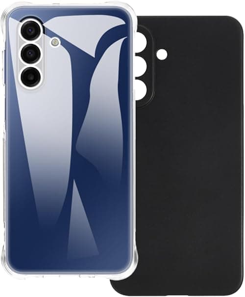 2-Pack TPU Case for Galaxy M17 5G - Clear+Black | 6.74" Soft Flexible Gel Cover, Shockproof Anti-Scratch Protective Phone Bumper على Amazon.ae - متتبع الأسعار