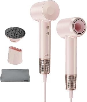 Laifen Swift Premium Ionic Hair Dryer – Golden Pink | World’s No.1 High-Speed, 200M Ions, 110,000 RPM, Fast Drying, Low Noise, 2 Magnetic Nozzles & Waterproof Travel Pouch - متتبع أسعار Amazon.sa