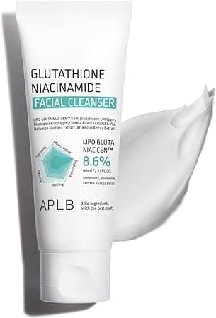 APLB Glutathione Niacinamide Facial Cleanser | LIPO GLUTA NIAC CEN™ 8.6% 2.71 FL.OZ/Korean Skincare, Cares for Tighten Pores & Sebum, Long lasting nourishment and deep moisture for soft skin on Amazon.ae - Price Tracker