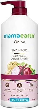 Mamaearth Onion Shampoo with Onion & Plant Keratin for Hair Fall Control & Strengthening – Cleanses, Reduces Breakage, Smoothens & Nourishes Hair | Sulphate & Paraben Free, All Hair Types, 1 Litre on Amazon.ae - Price Tracker