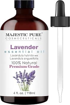 MAJESTIC PURE Lavender Essential Oil - Huge 118 ml with Glass Dropper | 100% Pure and Natural Lavender Oil | Premium Grade Essential Oils for Diffusers, Skin, Aromatherapy, Massage - Amazon.sa Price Tracker