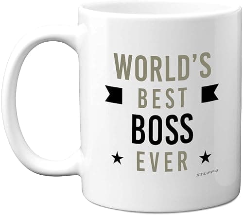 World's Best Boss Ever Mug - Novelty Gift for The Office, Present for Boss, New Job, Good Luck, Leaving - 11oz Ceramic Coffee Mug, Dishwasher Microwave Safe on Amazon - Best Deal Finder