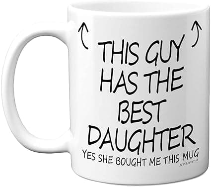 Stuff4 This Guy Has The Best Daughter Mug - Fathers Day Present from Daughter, Dad Gifts 11oz Ceramic Dishwasher Safe Coffee Mugs - Birthday, Christmas Day, Secret Santa, Cup - Made in UK on Amazon.ae - Price Tracker