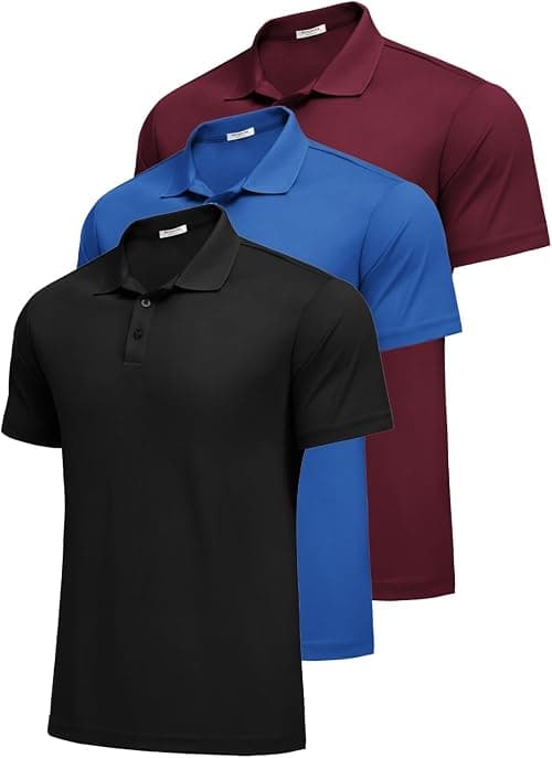 PINSPARK Polo Shirts for Men Short Sleeve Lightweight Quick Dry Golf T Shirt Moisture Wicking Casual Workout على Amazon.ae - متتبع الأسعار