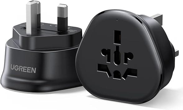 UGREEN World to UAE/Dubai/UK/KSA/EU/Germany Plug Converter, 3-Pin Travel Adapter Plug, Universal Socket Travel Adaptor Converter for Business Trip Holiday Hotel Airport (Black) on Amazon.ae - Price Tracker