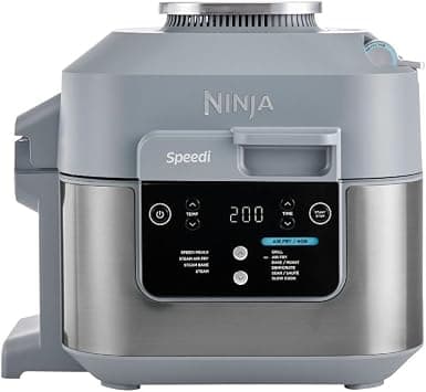 Ninja Speedi 10-in-1 Rapid Cooker, Air Fryer and Multi Cooker, 5.7L, Meals for 4 in 15 Minutes, Air Fry, Steam, Grill, Bake, Roast, Sear, Slow Cook & More, Cooks 4 Portions, Sea Salt Grey, ON400ME on Amazon - Best Deal Finder