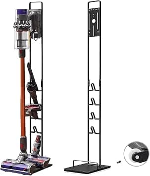 Beauenty Universal version Vacuum Stand Compatible for Dyson V15 V12 V11 V10 V8 V7 V6 with Wheels, Metal Floor Stand Holder Compatible for Dyson Handheld Cordless Vacuum Cleaners & Accessories - متتبع أسعار Amazon.sa