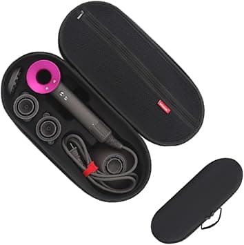 Portable Hair Blow Dryer Storage Bag, Hard Travel Carrying Case for Dyson Supersonic Hairdryer, Blower Organizer Holder Stand for bathroom (Oval Black) on Amazon.ae - Price Tracker