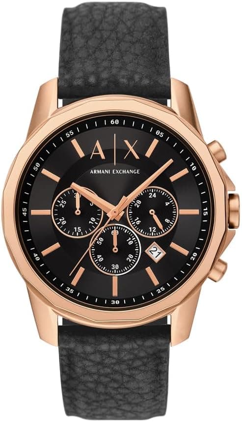 Armani Exchange AX1769 44mm Rose-Gold Tone Quartz Chronograph Stainless Steel Watch for Men on Amazon.ae - Price Tracker