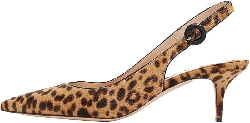 Divanne Slingback Pumps, Women's Pointed Toe Low Heel Sandals Slingback Strap Kitten Heel Pumps Evening Party Wedding Shoes on Amazon.ae - Price Tracker
