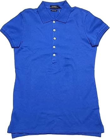 Polo Ralph Lauren Womens Skinny Fit Stretch Mesh Polo Shirt (Brill Blue, X-Small) on Amazon.ae - Price Tracker