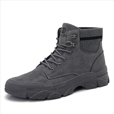 SKY VIEW Boots Men's High Top Ankle Boots Anti-Slip Outdoor Hiking Shoes Fashionable Work Hiking Shoes on Amazon.ae - Price Tracker