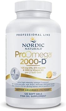 Nordic Naturals Proomega 2000-D - Fish Oil, 1125 Mg Epa, 875 Mg Dha, 1000 Iu Vitamin D3, High-Intensity Support For Cardiovascular, Neurological, Eye, And Immune Health*, Lemon Flavor, 120 Soft Gels على Amazon.ae - متتبع الأسعار