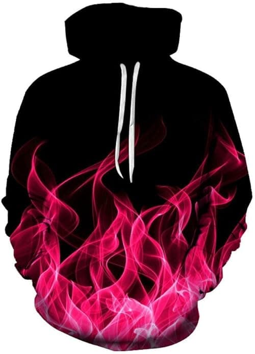 Blue flame 3D digital printing pullover plus size hooded sweater couple on Amazon.ae - Price Tracker