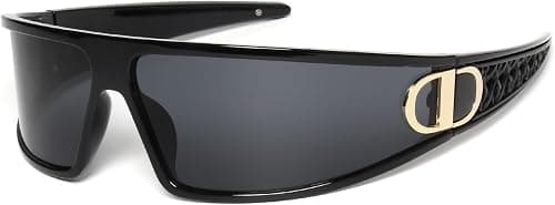 SKEIDO Futuristic Sunglasses - Wrap Around Sport Sunglasses for Women & Men, UV400 Protection Fashion Shades with Wide-Angle Lens on Amazon.ae - Price Tracker