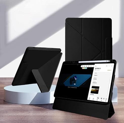 Gruattreay Silicone Case Compatible with Honor MagicPad 2 12.3-inch 2024, Y-shaped Magnetic and Adjustable Folding Bracket Cover with Pen Slot Cover for Honor MagicPad 2 (Black) على Amazon.ae - متتبع الأسعار