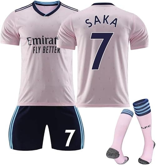 2022/23 Second Away ARS Football Jersey Kit– SAKA #7 Signed Edition–Soccer Uniform Set with Shorts,Socks&Knee Pads–Athletic Training Gift for Men,Youth&Boys(16–3XL) على Amazon.ae - متتبع الأسعار