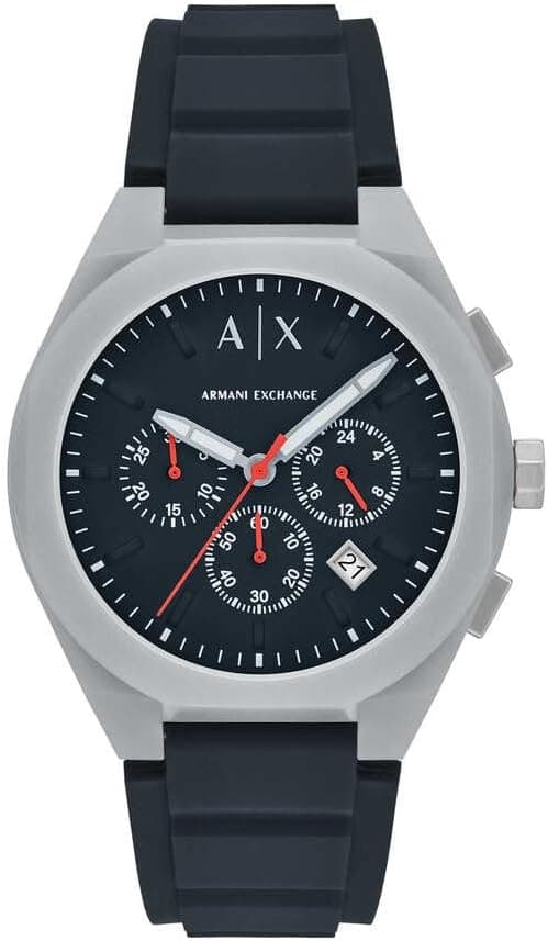 Armani Exchange Watch for Men, Quartz Chronograph Movement and 44mm Case Size with Silicone Strap on Amazon.ae - Price Tracker