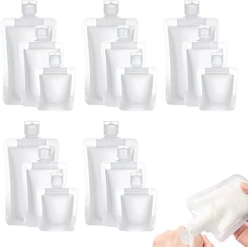 15PCS Travel Liquid Pouches, Lightweight, Foldable, TSA Approved Toiletry Bags for Shampoo Conditioner Lotion Soap, Refillable Leak Proof Packing Bags, Travel Accessories, for Men and Women on Amazon - Best Deal Finder