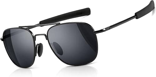 SUNGAIT Men's Military Style Polarized Pilot Aviator Sunglasses Bayonet Temples on Amazon.ae - Price Tracker
