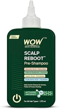 WOW Skin Science Scalp Reboot™ Pre-Shampoo Cleanser | Step-0 Gentle Scalp Wash for Oil, Flakes & Build-Up | With Glycolic Acid, Lactic Acid, Hyaluronic Acid, Oats & Bisabolol | For All Hair Types | on Amazon.ae - Price Tracker